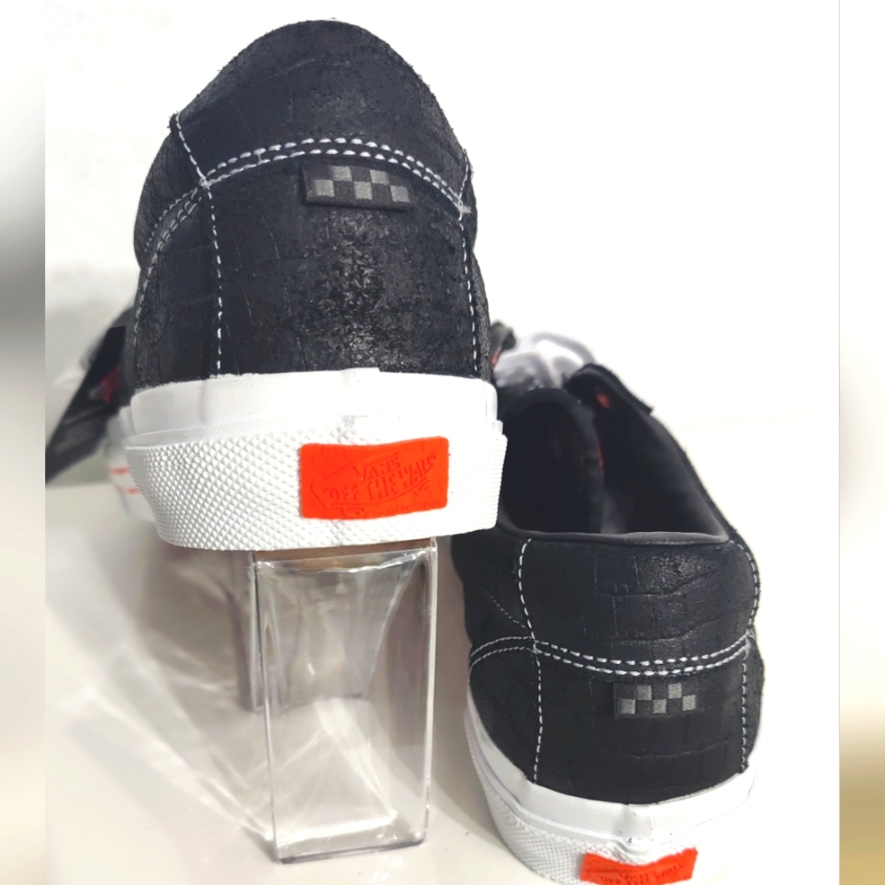 Vans Black Sci-Fi Fantasy X Sneakers with Orange Accents - Picture 4 of 8
